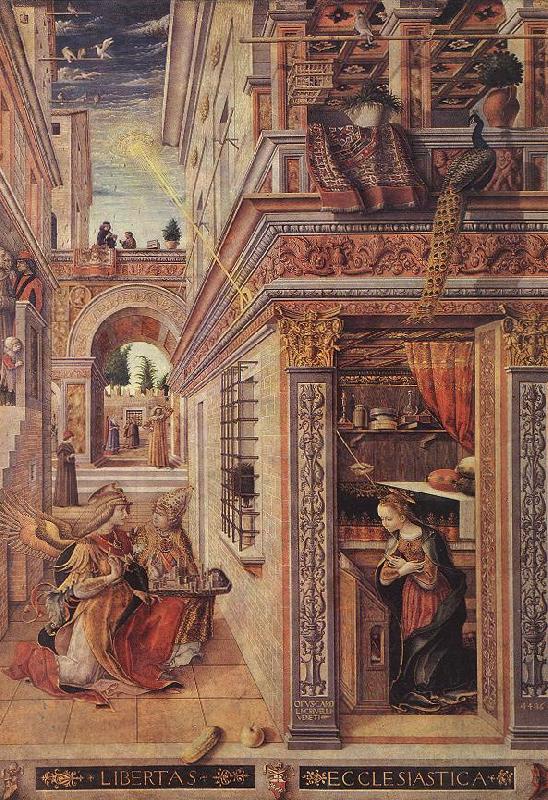 CRIVELLI, Carlo Annunciation with St Emidius fg oil painting image